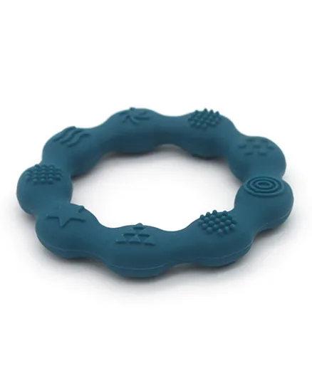 Factory Price Lily Flower Baby Silicone Teether Bracelet- Blue