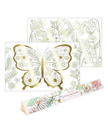 Meri Meri Butterfly Colouring Posters - Pack of 2