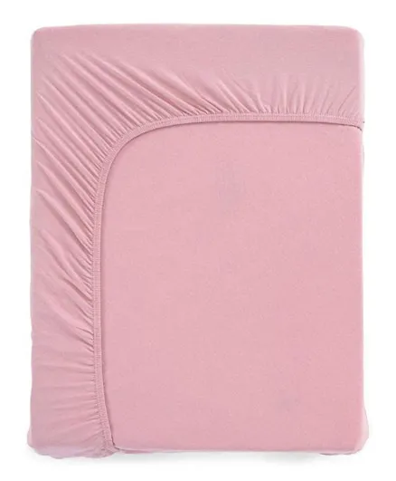 PAN Home Snug Cotton Jersey Fitted Sheet - Blush