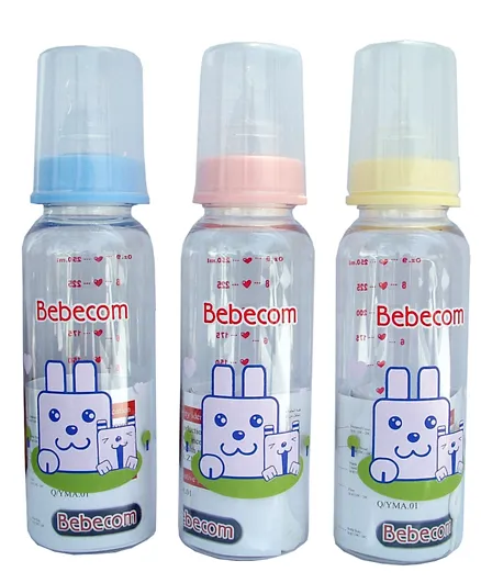 بيبيكوم زجاجة بلاستيكية قياسية 250 مل - متعددة الألوان