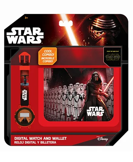 Lucas Star Wars Gift Set Watch And Wallet - Red