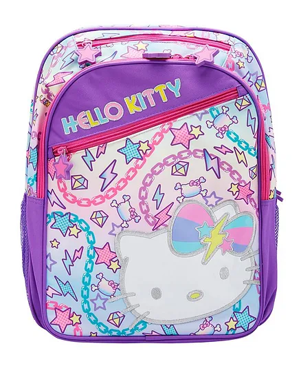 Hello Kitty Printed Backpack Purple - 14 Inches