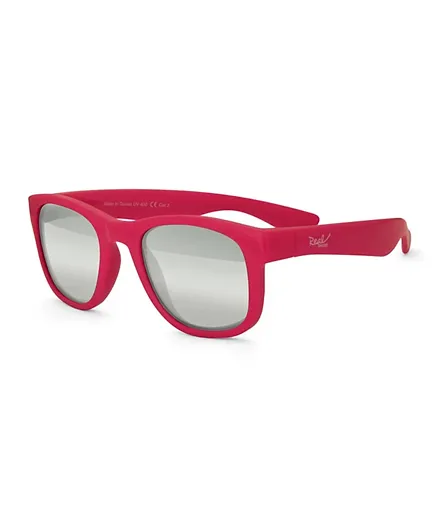 REAL SHADES Surf Flex Fit Silver Mirror Lens Sunglasses - Berry Gloss