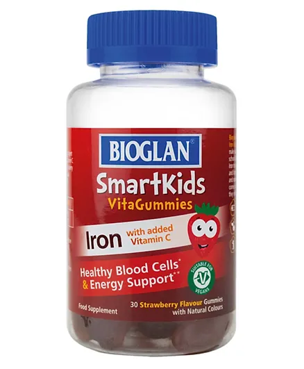 Bioglan SmartKids Iron, Vitamin C - 30 Gummies