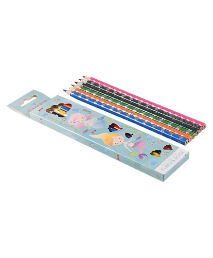 Floss & Rock Mermaid Pack of 6 Pencils - Multi Color