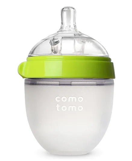 Comotomo Silicone Natural Feel Baby Bottle Green - 150 ml