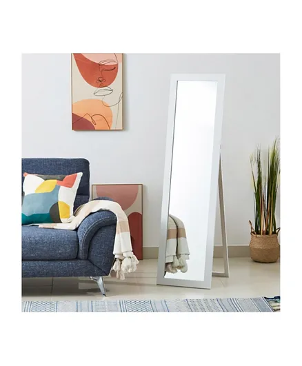 HomeBox AROMA Standing Mirror In MDF Wrap Gloss - White