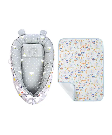 Star Babies Baby Sleeping Bed Pod with Free Reusable Changing Mat - Multicolor