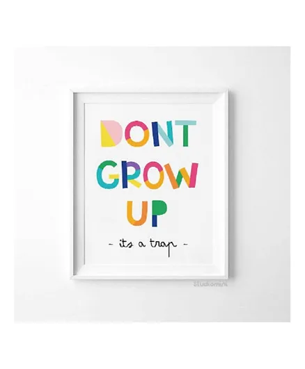 Sweet Pea Don't Grow Up Wall Art Print - Multicolor