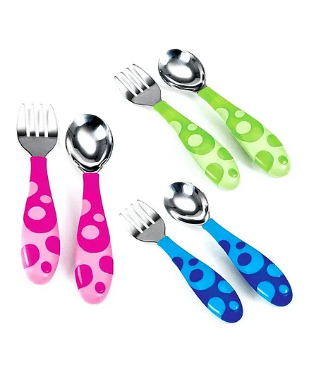 Munchkin Toddler Fork And Spoon Set Assorted - 2 Pieces