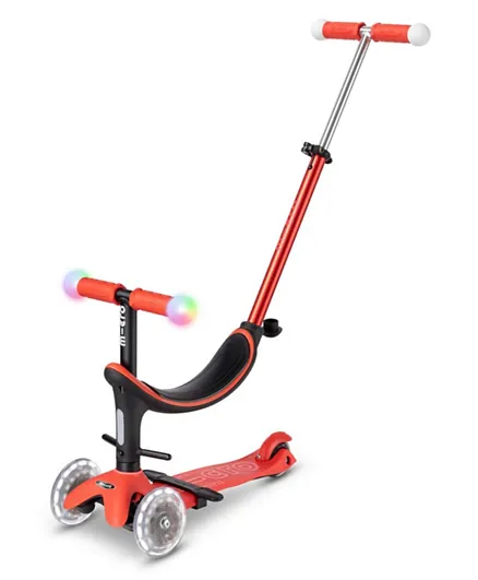 Micro Mini2Grow Deluxe Magic LED  Kids Scooter - Red