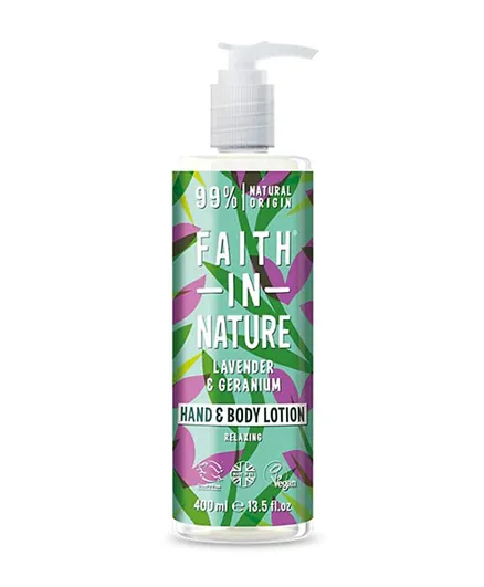 Faith in Nature Hand & Body Lotion Natural Lavender and Geranium - 400mL
