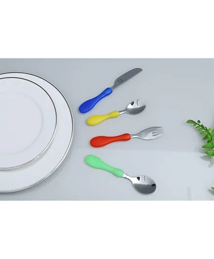 PAN Home Babeny Kids Cutlery Set Mirror Silver - 4 Pieces