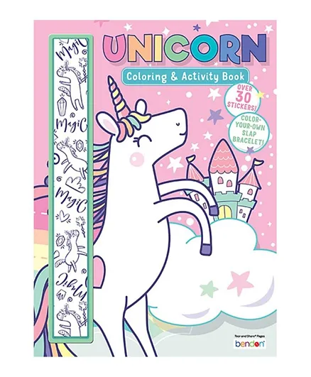 Bendon USA Coloring and Activity Book with Slap Bracelet - 64 Pages