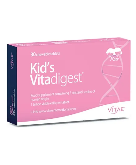 Vitae Kids Vitadigest Chewable Tables  - 30 Pieces
