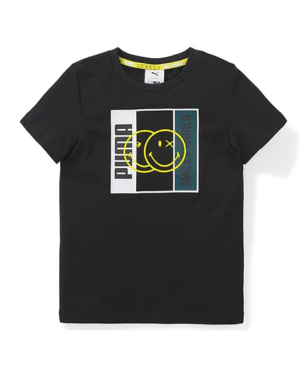 Puma Smiley World Graphic Tee - Black