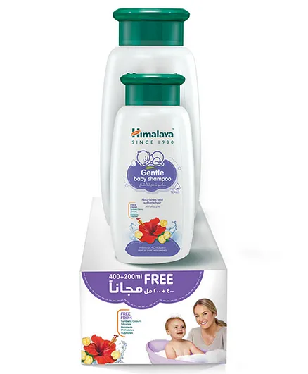 Himalaya Gentle Baby Shampoo Pack Of 2 - 400 mL + 200 mL