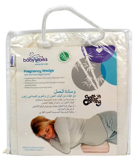 Babyworks Pregnancy Wedge Pillow - Off White