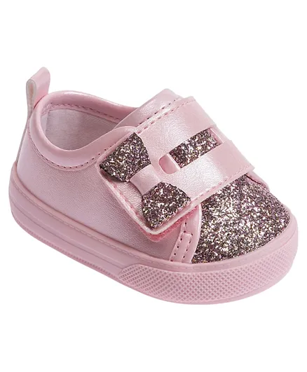 Pimpolho Shoes Glitter With Velcro - Pink