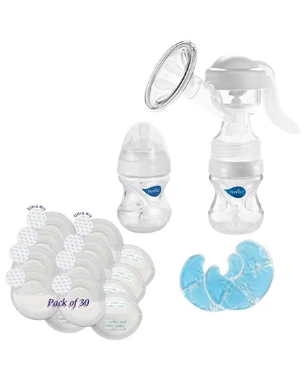 Nuvita Mothers Breast Feeding Care Kit - White and Blue