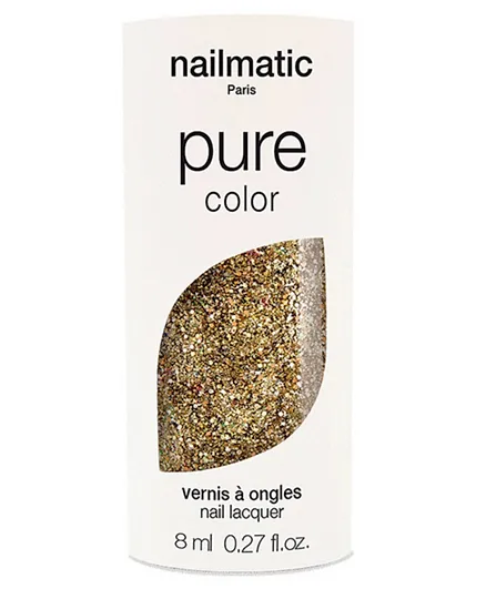 Nailmatic Pure Nail Polish Pure Bonnie Pink Gold Glitter - 8ml