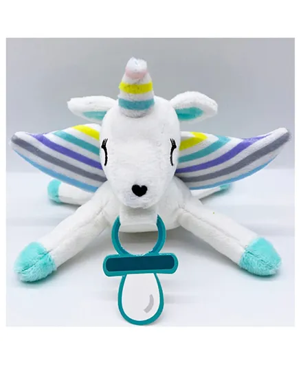 Babyworks Pacifier Holder Plush Toy Unie Rainbow Unicorn