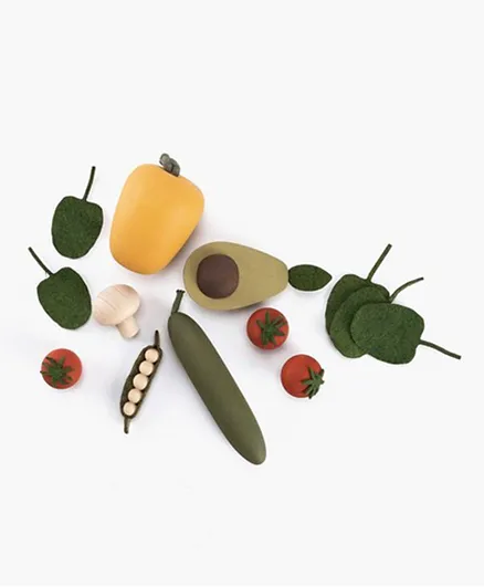 Sabo Concept Wooden Vegetable Set 9 Pieces - Salad