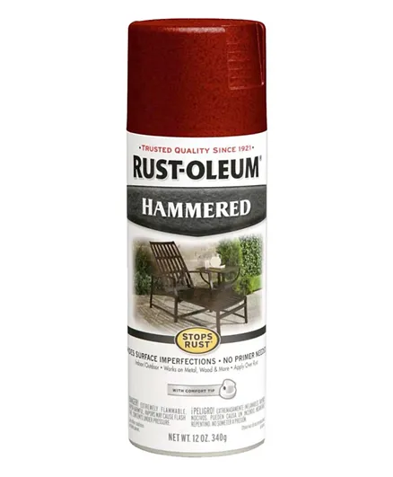 RustOleum Hammered Metal Finish Red - 354ml