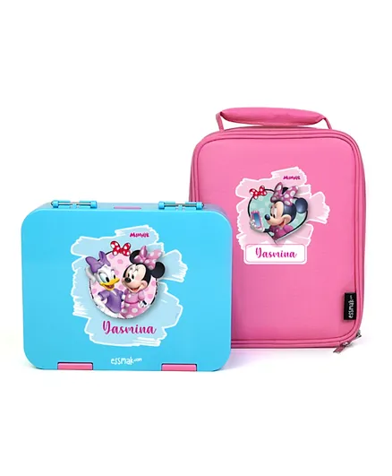 Essmak Disney Minnie 2 Personalized Bento Pack Pink & Blue - 2 Pieces