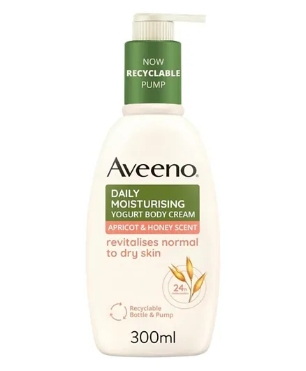 Aveeno Daily Moisturising Yogurt Body Cream With Apricot & Honey Scent - 300mL