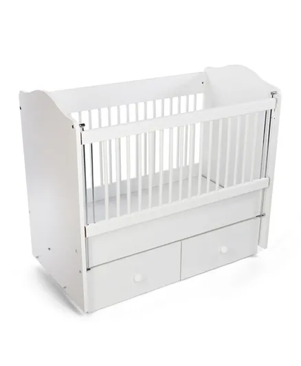 Belis Nino Convertible Baby Bed with Drawers 50 x 100 cm - Dove