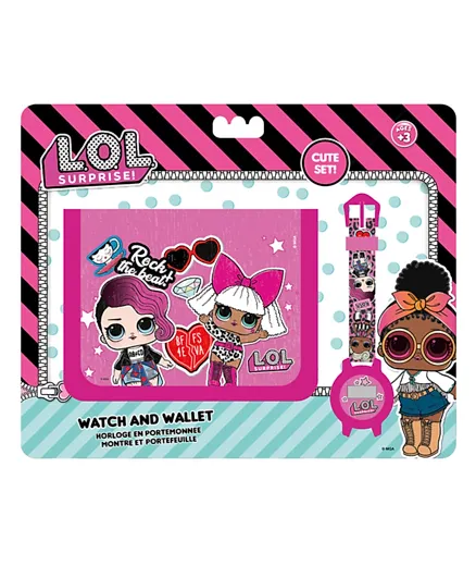 L.O.L Digital Watch And Wallet - Multicolour