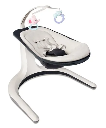 Little Angel Battery Operated Baby Cradle Rocker and Bouncer - Grey