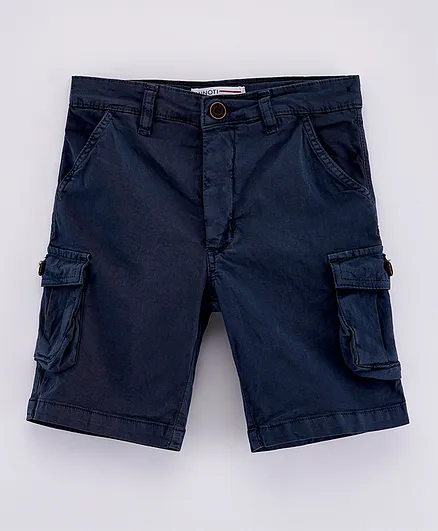 Minoti Woven Combat Short - Navy