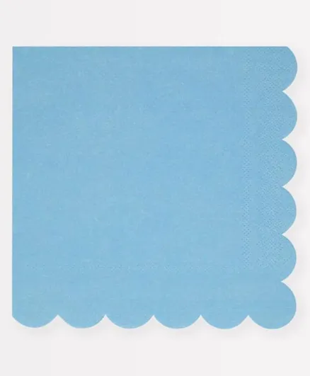 Meri Meri Cornﬂower Blue Small Napkins - 16 Pieces