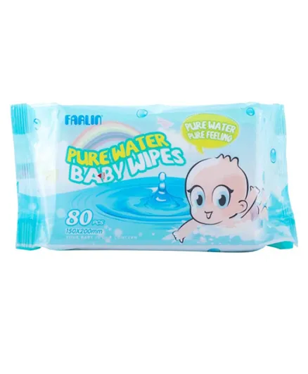 Farlin Pure Water Baby Wipes - 80 Pieces