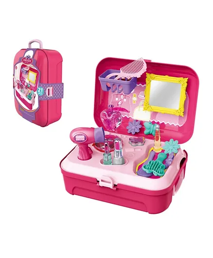 Little Story Beautician / Make Up Box Backpack Pink - 21 Pieces