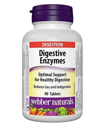 Webber Naturals  Digestive Enzymes  - 90 Tablets