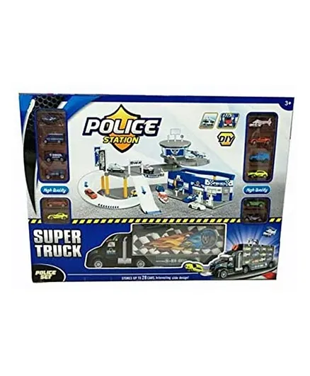 Jawda Grand Police Station with Super Truck - Multicolour
