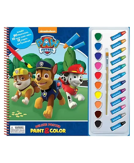Phidal Nickelodeon Paw Patrol Deluxe Poster Paint and Color  - English