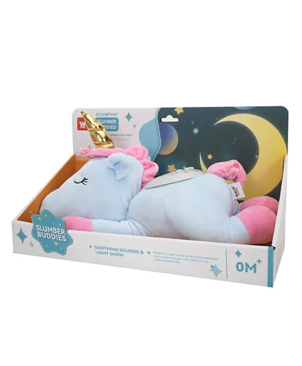 Unicorn Soothes Colorful Projection Plush Doll Blue - 20 cm