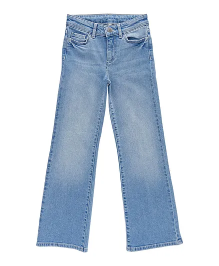 Little Pieces Lplana Wide Denim Jeans - Light Blue