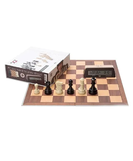 دي جي تي 10910 صندوق بداية الشطرنج، لوح بني ، قطع & عداد DGT 1002