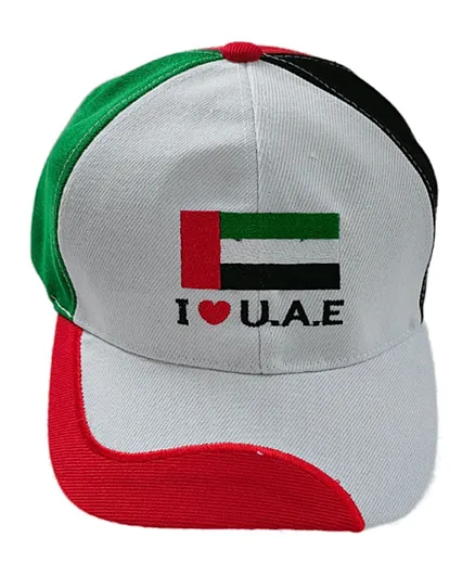 Brain Giggles I Love UAE National Day Cap - Multicolor