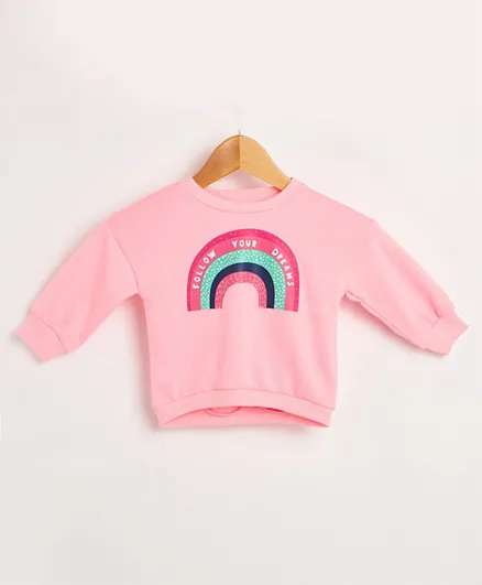 Minoti Basic Crew Sweater - Neon Pink