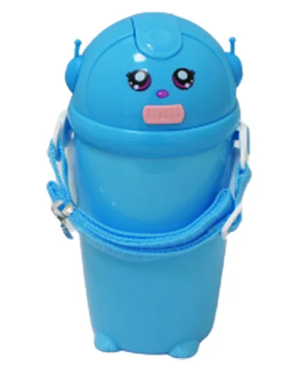 Sarvah Plastic Water Bottle With Straw Blue - 500ml