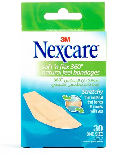Nexcare SF-30D Soft 'n' Flex Comfort Bandages - 30 Stripes