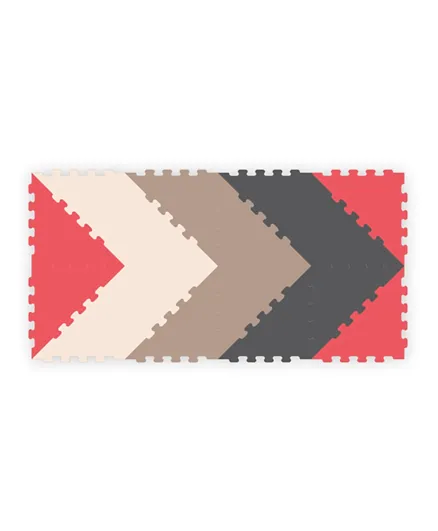 Sunta Mix & Match 4 Colours Triangle Puzzle Floor Mat - 16 Pieces