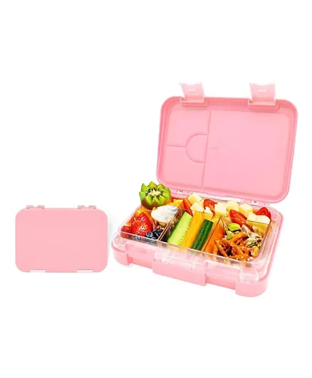 صندوق بنتو للغداء ليتل أنجل للأطفال بـ 6 أقسام - وردي