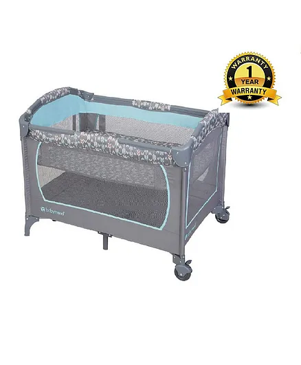 Baby Trend Nursery Center Straight N Arrow - Playard with Bassinet & Changing Table, Grey, 0M+ (L40.16 x B28.65 x H42.91cm)